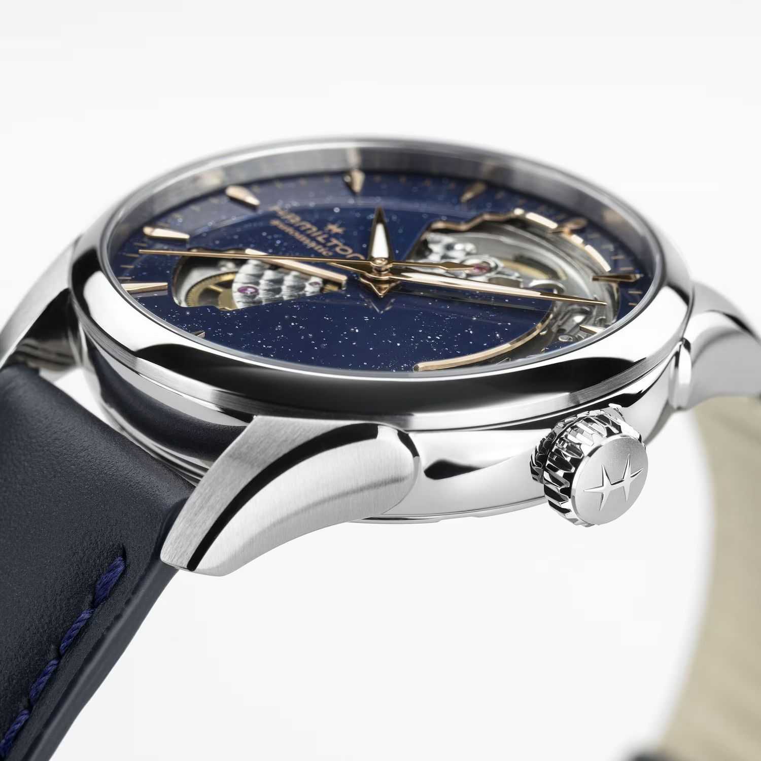 Hamilton Hamilton Jazzmaster Open Heart Auto H32215642 женские часы синий циферблат на запястье
